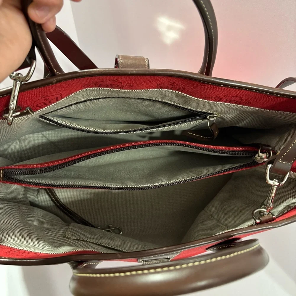 Dooney & Bourke Red and Brown Purse - Picture 5 of 8